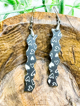 Load image into Gallery viewer, Squiggle Bar Sketch Heart Acrylic Earrings - Valentine’s Day