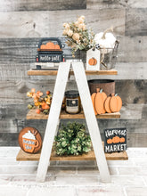 Load image into Gallery viewer, 3D Harvest Market Fall Tiered Tray Set - Seasonal Decor