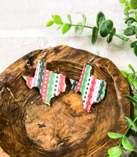 Load image into Gallery viewer, Christmas Serape Texas Acrylic Earrings