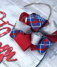 Load image into Gallery viewer, Let Freedom Ring Door Hanger - Rustic Patriotic Decoration