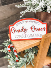 Load image into Gallery viewer, 3D Candy Cane Christmas Tiered Tray Set - Holiday Decor