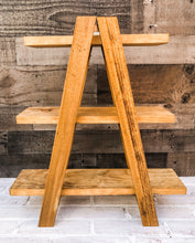 Load image into Gallery viewer, Farmhouse Collapsible Tiered Tray Ladder Display - Rustic Shelf