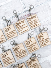 Load image into Gallery viewer, Dad Definition Wood Keychain - Father's Day Gift
