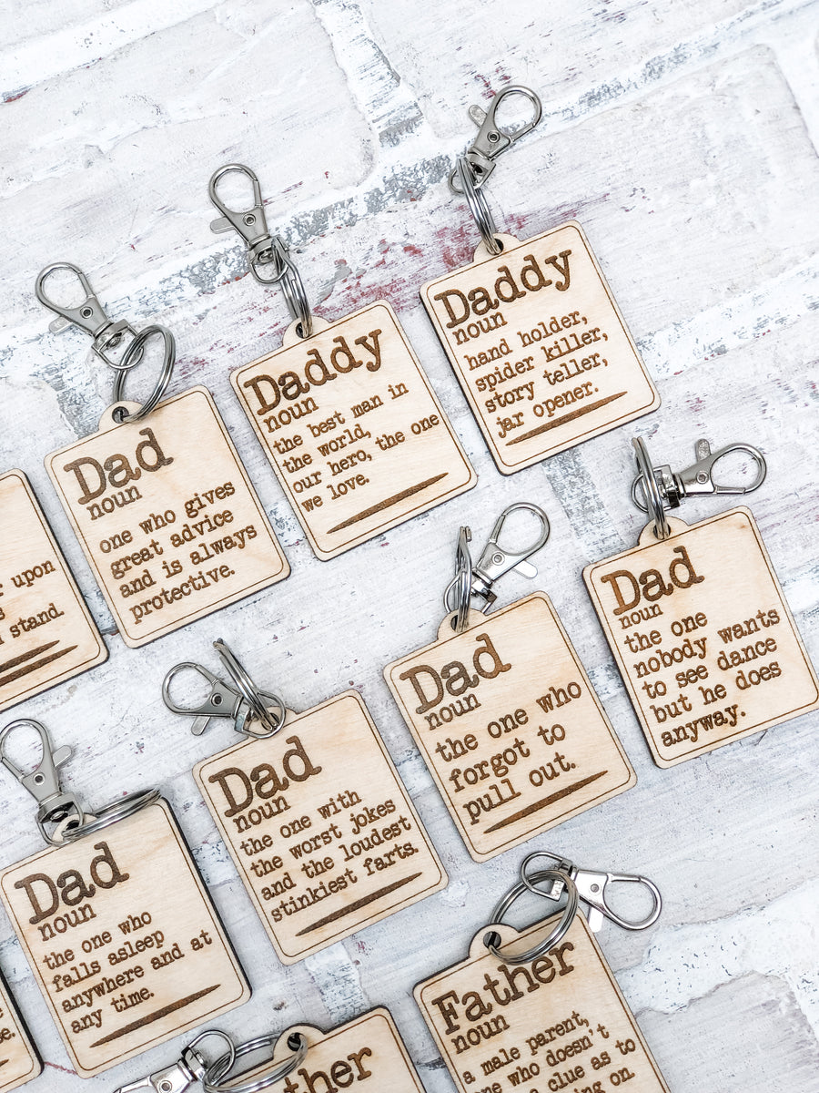 Dad Definition Wood Keychain - Father's Day Gift – High Cotton