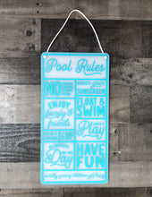 Load image into Gallery viewer, Pool Rules Acrylic Sign - Outdoor Decor