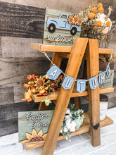 Load image into Gallery viewer, 3D Sunflower Harvest Tiered Tray Set - Fall - Seasonal Decor