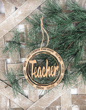 Load image into Gallery viewer, Teacher Ornament - Christmas Tree Ornament