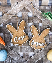 Load image into Gallery viewer, Personalized Easter Basket Bunny Head Tag