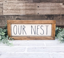 Load image into Gallery viewer, Our Nest - Blessed - Flippy Sign - Farmhouse Shelf Sitter - Housewarming Gift
