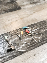 Load image into Gallery viewer, Mom/Grandma Wood/Acrylic Heart Tassel Keychain - Personalized Gift