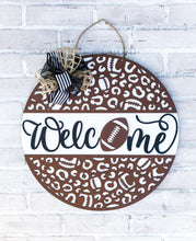Load image into Gallery viewer, Welcome Football Leopard Door Hanger