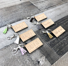 Load image into Gallery viewer, God's Promises Tassel Keychain - Wood Keychains - Gift - Inspirational