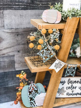 Load image into Gallery viewer, 3D Ornate Pumpkins & Leaves Fall Tiered Tray Set - Seasonal Decor