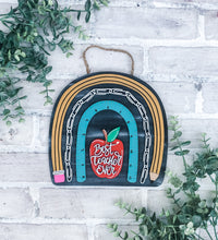 Load image into Gallery viewer, Best Teacher Ever 3D Rainbow Sign - School - Gift