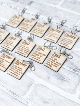 Load image into Gallery viewer, Dad Definition Wood Keychain - Father's Day Gift