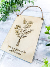 Load image into Gallery viewer, Birth Flower Personalized Sign - Mother's Day Gift