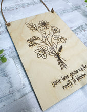 Load image into Gallery viewer, Birth Flower Personalized Sign - Mother's Day Gift