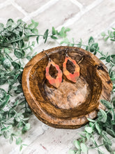 Load image into Gallery viewer, Fall Plaid Acrylic Scalloped Teardrop Earrings