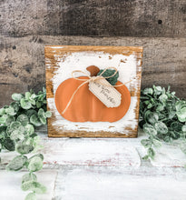 Load image into Gallery viewer, Rustic Tag Pumpkin Shelf Sitter