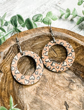 Load image into Gallery viewer, Leopard Heart Acrylic Earrings - Valentine’s Day