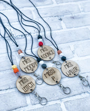 Load image into Gallery viewer, Personalized Wood Lanyard - Teacher Gift - Accessory