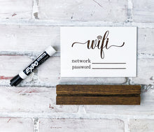Load image into Gallery viewer, WiFi Network & Password Sign - Guest Bedroom Shelf Sitter - Office Decor