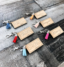 Load image into Gallery viewer, God's Promises Tassel Keychain - Wood Keychains - Gift - Inspirational