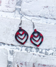 Load image into Gallery viewer, Buffalo Plaid Heart Teardrop Earrings - Valentine’s Day