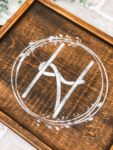 Load image into Gallery viewer, Monogram Farmhouse Tray - Centerpiece - Personalized Gift