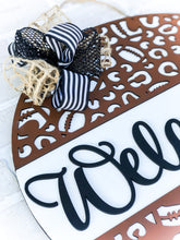 Load image into Gallery viewer, Welcome Football Leopard Door Hanger