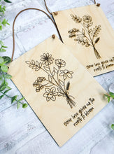 Load image into Gallery viewer, Birth Flower Personalized Sign - Mother's Day Gift