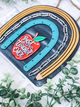 Load image into Gallery viewer, Best Teacher Ever 3D Rainbow Sign - School - Gift