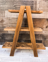 Load image into Gallery viewer, Farmhouse Collapsible Tiered Tray Ladder Display - Rustic Shelf
