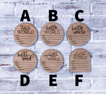 Load image into Gallery viewer, Hello World Baby Birth Stats Sign - Baby Shower Gift