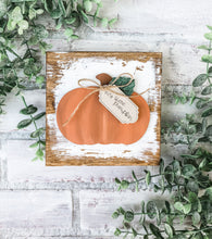 Load image into Gallery viewer, Rustic Tag Pumpkin Shelf Sitter