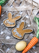 Load image into Gallery viewer, Personalized Easter Basket Bunny Head Tag