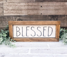 Load image into Gallery viewer, Our Nest - Blessed - Flippy Sign - Farmhouse Shelf Sitter - Housewarming Gift
