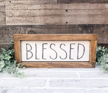 Load image into Gallery viewer, Our Nest - Blessed - Flippy Sign - Farmhouse Shelf Sitter - Housewarming Gift