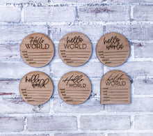 Load image into Gallery viewer, Hello World Baby Birth Stats Sign - Baby Shower Gift