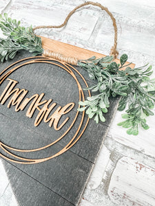 Rustic Fall Pennant Hanging Sign