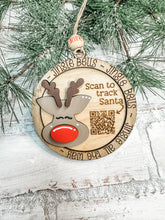 Load image into Gallery viewer, Reindeer Santa Tracker Christmas Ornament
