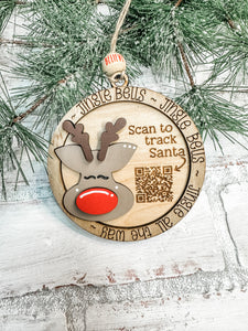 Reindeer Santa Tracker Christmas Ornament