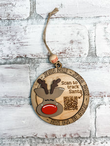 Reindeer Santa Tracker Christmas Ornament