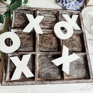 Tic-Tac-Toe Wooden Tabletop Decor Game