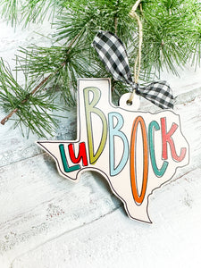 Lubbock, Texas Christmas Tree Ornament