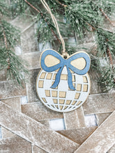 Load image into Gallery viewer, Coquette Bow Disco Ball Ornament
