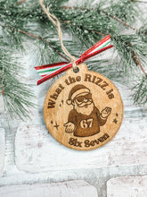 Load image into Gallery viewer, Six Seven Santa Ornaments
