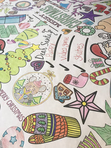 Christmas Coloring Tablecloth | Christmas Family Activity