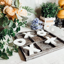 Load image into Gallery viewer, Tic-Tac-Toe Wooden Tabletop Decor Game
