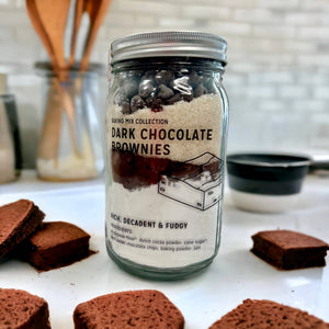 Dark Cocoa Brownies Baking Mix Gift Jar